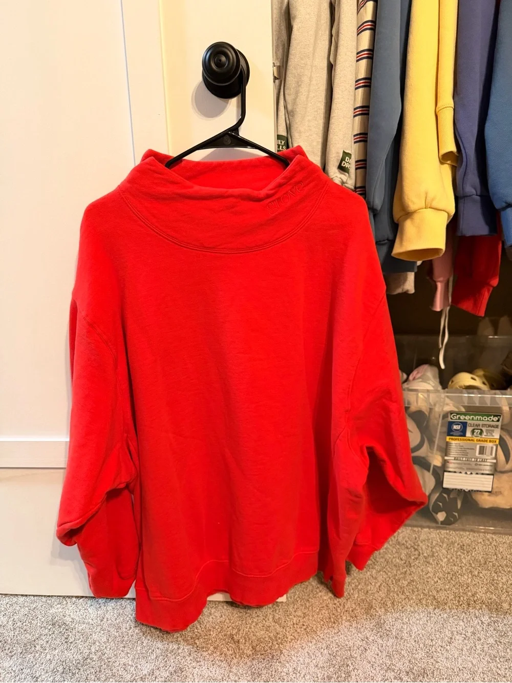 GROVE - Red Funnel Neck Sweatshirt